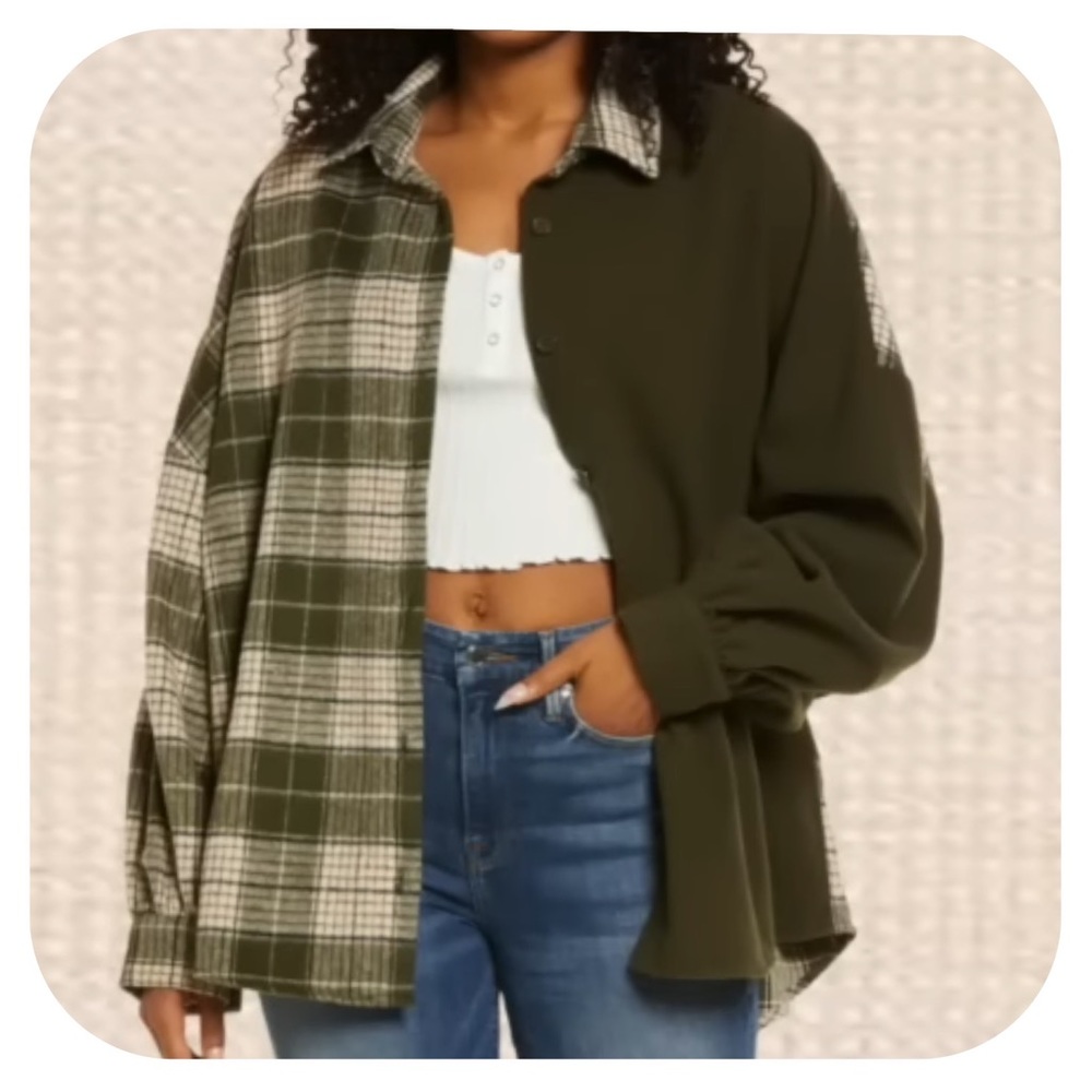 PLUS Split (spliced) shacket